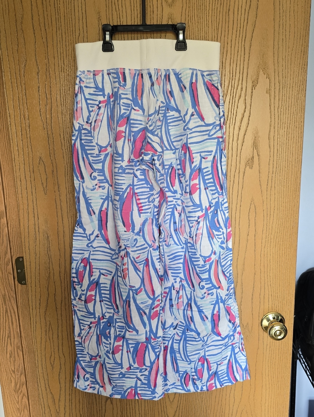 Lilly Pulitzer The Beach  Sailboat Print Wide-Leg Pants - Picture 5 of 5